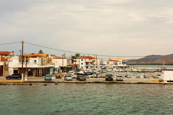Elafonisos Grekland Oktober 2015 Stadsbilden Den Lilla Fiskestaden Elafonisos Från — Stockfoto