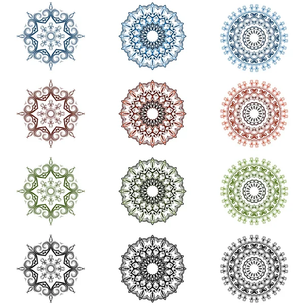 Elementos caligráficos de lujo. Tres tipos — Vector de stock