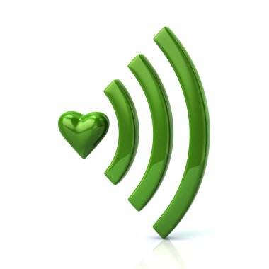 kalp ve wifi simgesi