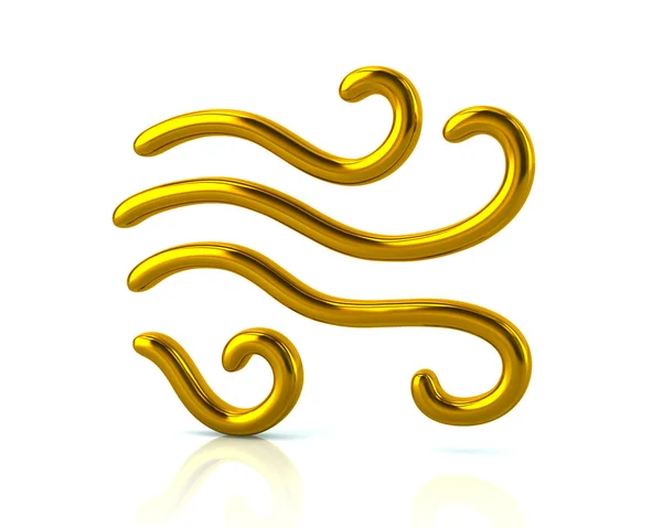 Golden wind symbol — Stock Photo, Image