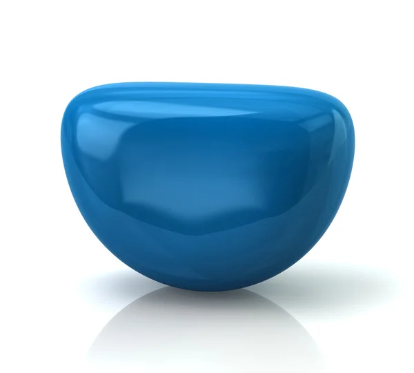 Blank blå knappikon — Stockfoto