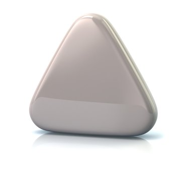 Beyaz üçgen düğme