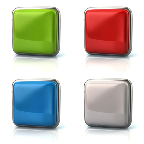 Zestaw przycisków internetowych kolorowy — Zdjęcie stockowe