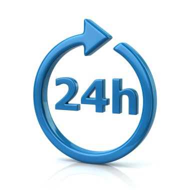 24 saat servis simgesi
