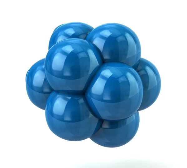 Blue molecule icon — Stock Photo, Image