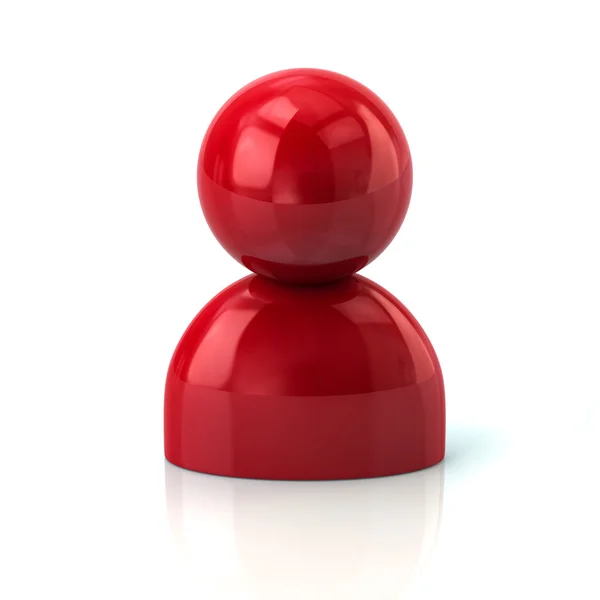 Röd person ikonen avatar — Stockfoto