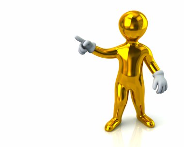 işaret parmağı ile işaret eden adam  