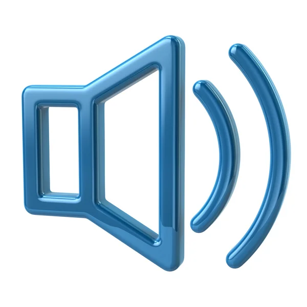 Blue speaker icon — Stock Photo, Image