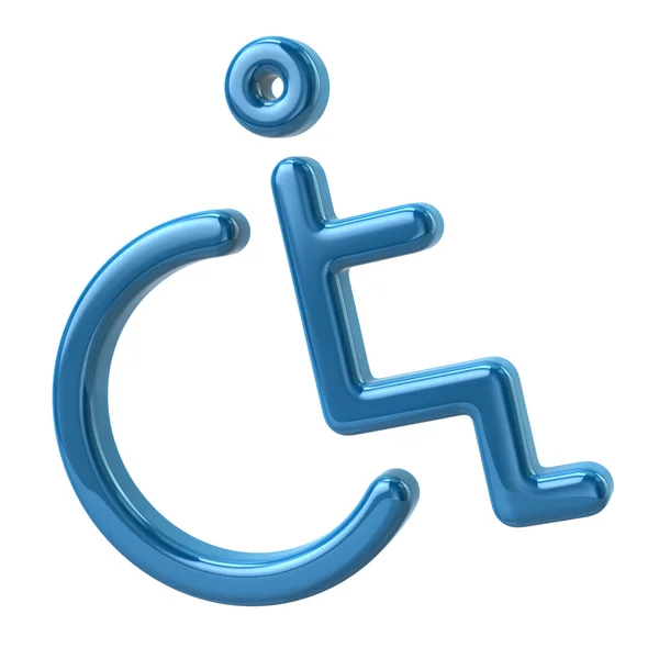 Icona Handicap blu per disabili — Foto Stock