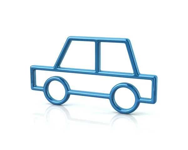 Blauw sedan auto pictogram — Stockfoto