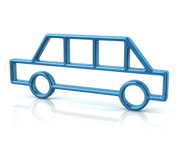 Blauwe limousine auto pictogram — Stockfoto