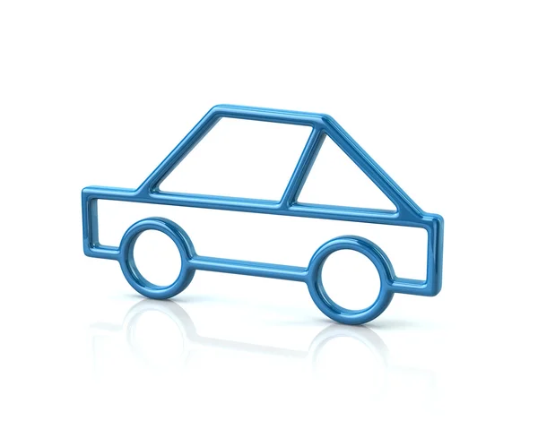 Blauwe sport auto pictogram — Stockfoto