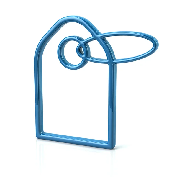 Blue price tag icon — Stock Photo, Image