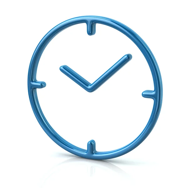 Blue time, clock icon — Stock Photo, Image