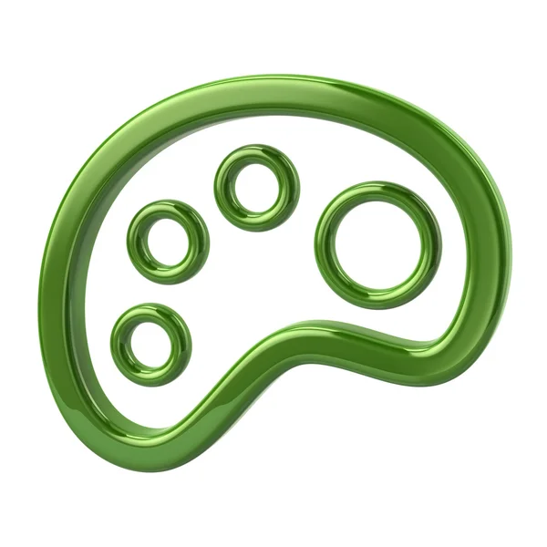 Green art palette icon — Stock Photo, Image