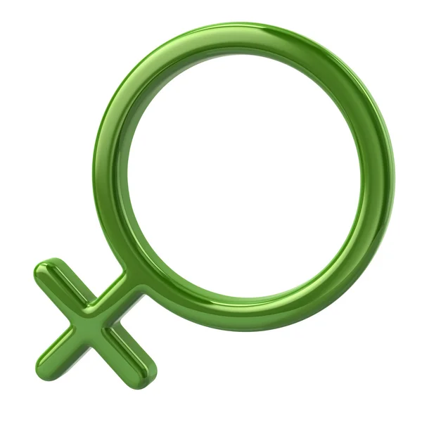 Zöld női jel — Stock Fotó