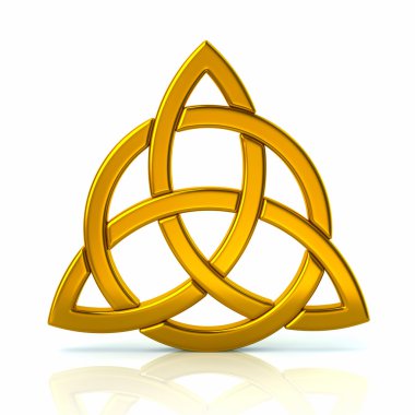 Golden celtic trinity knot  clipart
