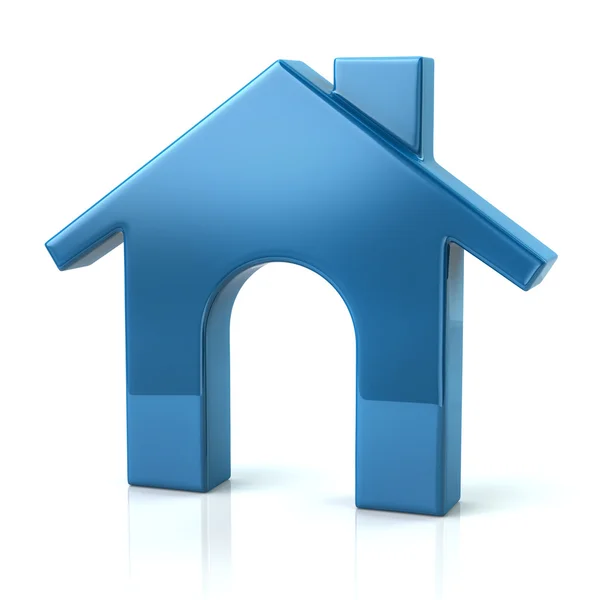 Blue home icon — Stock Photo, Image