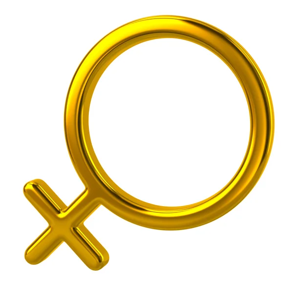 Segno femminile d'oro — Foto Stock