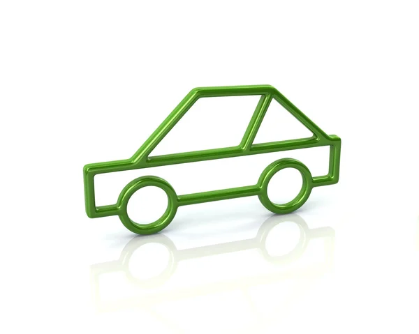 Groen sport auto pictogram — Stockfoto