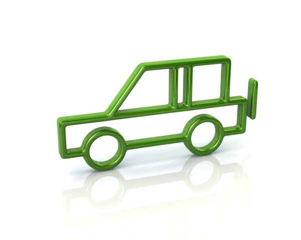 Ikon mobil suv hijau — Stok Foto