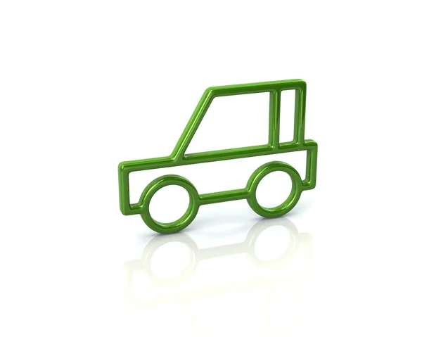 Groene mini auto pictogram — Stockfoto