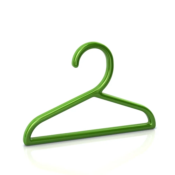 Green clothing hanger icon — Stock Photo, Image
