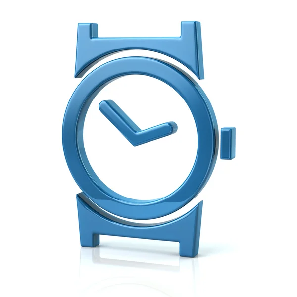 Blue wrist watch icon — Stock Photo, Image