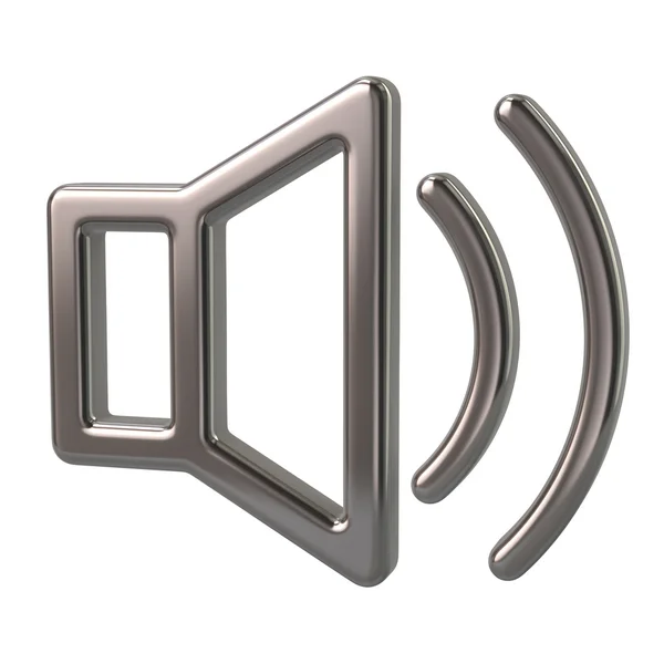 Silver speaker icon — Stock Photo, Image