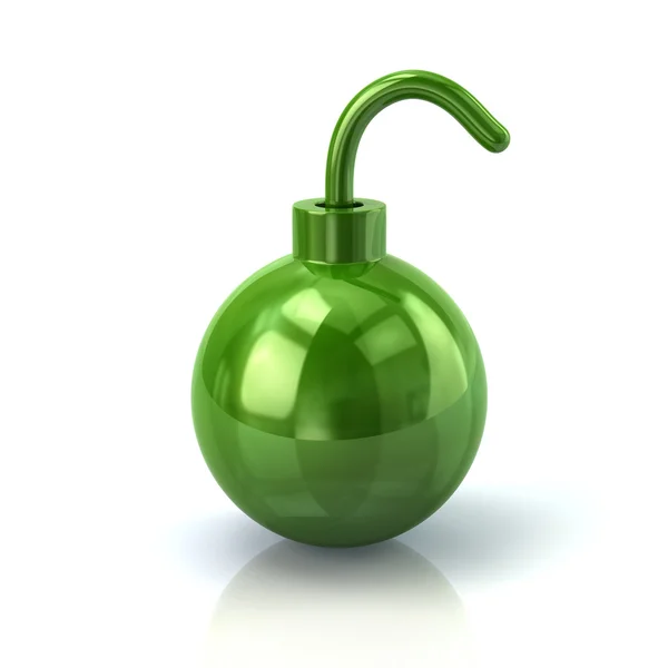 Ikona Zielona bomba — Zdjęcie stockowe