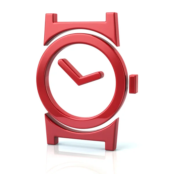 Red wrist watch icon — Stock Photo, Image