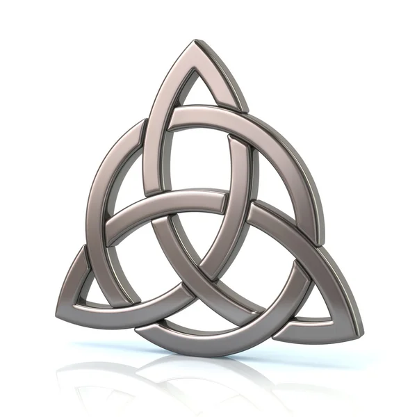 Stříbrný keltský trinity knot — Stock fotografie