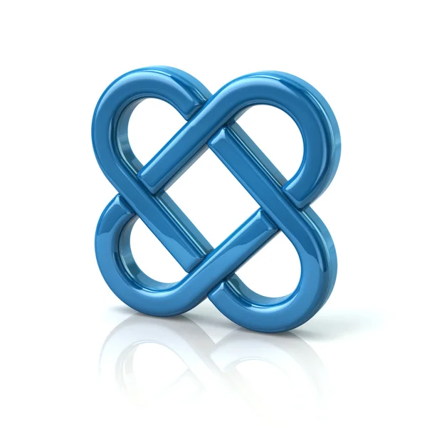 Blue endless knot icon — Stock Photo, Image