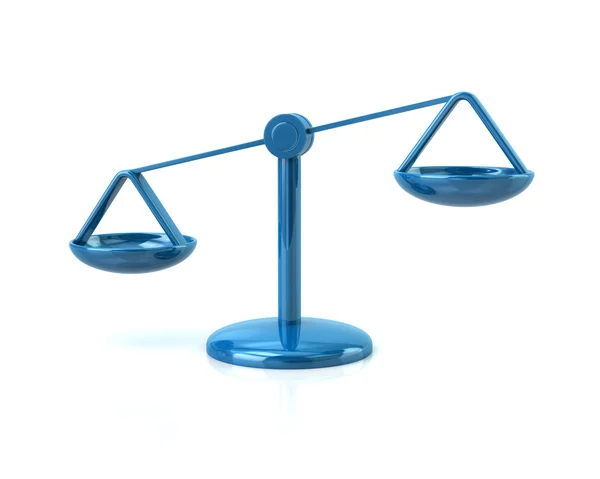 Ícone escalas justiça azul — Fotografia de Stock