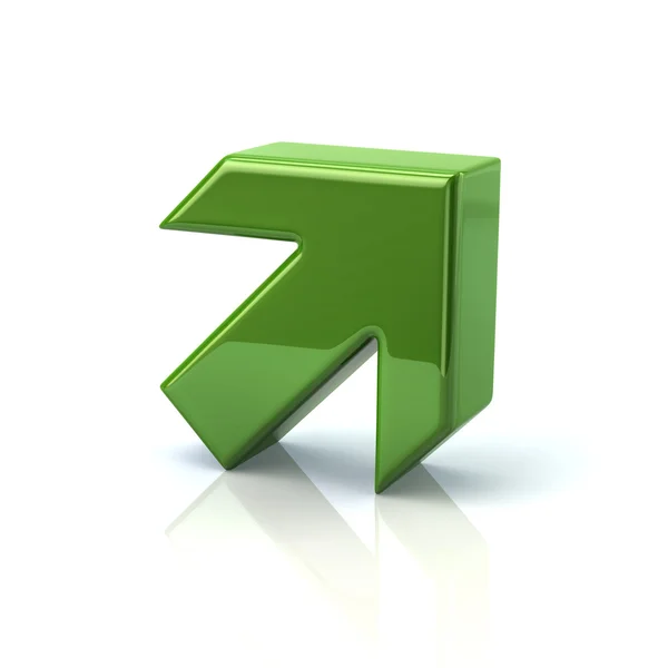 Grünes Pfeil-Symbol — Stockfoto