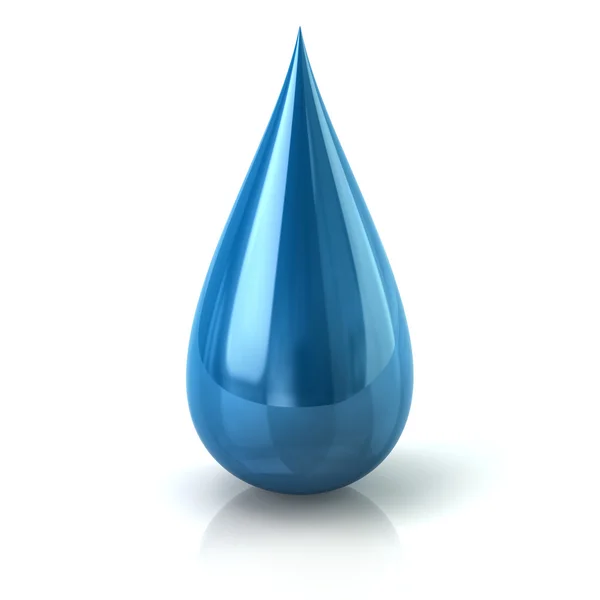 Niebieska farba farby drop ikona — Zdjęcie stockowe