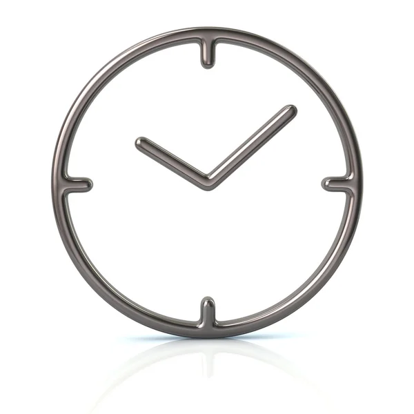 Orologio d'argento, icona del tempo — Foto Stock