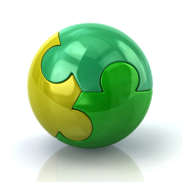 Puzzle sphere ball icon — Stock Photo, Image