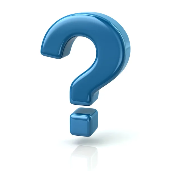 Blue question mark icon — Stock Photo, Image