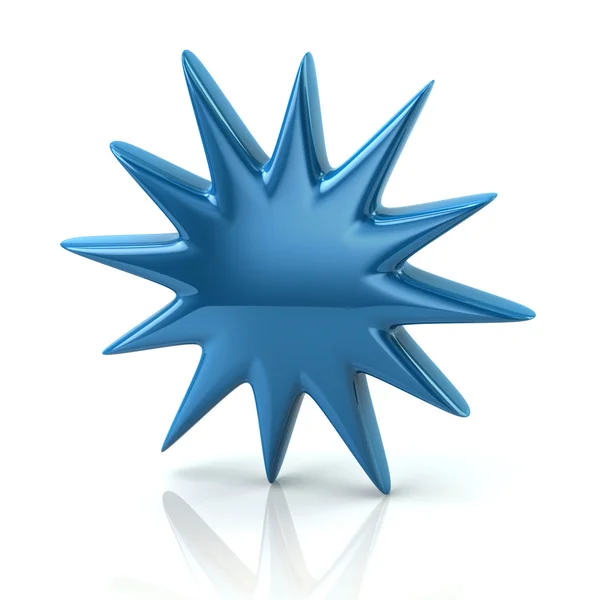 Albastru spargere stea icon — Fotografie, imagine de stoc