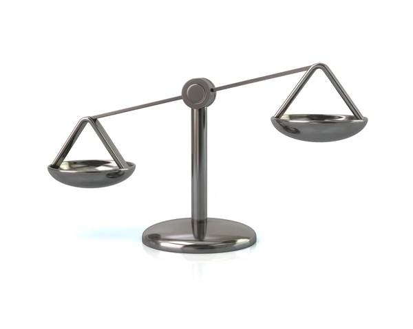 Gümüş adalet ölçekler simgesi — Stok fotoğraf