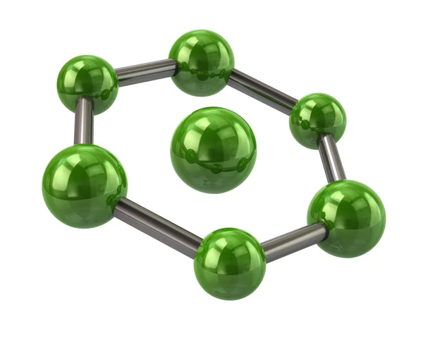 Groene wetenschap molecuul pictogram — Stockfoto