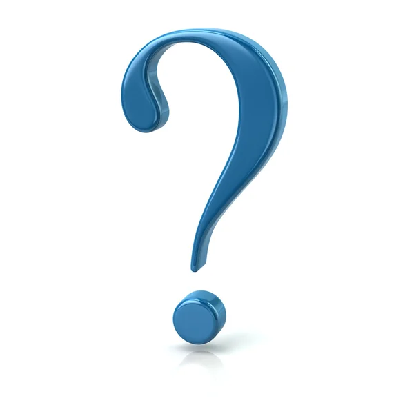 Blue question sign icon — Stock Photo, Image