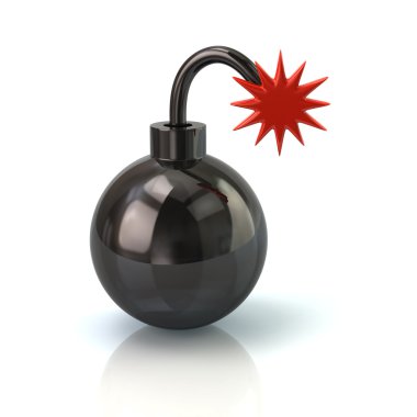 fitil yanma ile siyah bomba