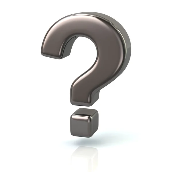 Silver question mark icon — Stock Photo, Image