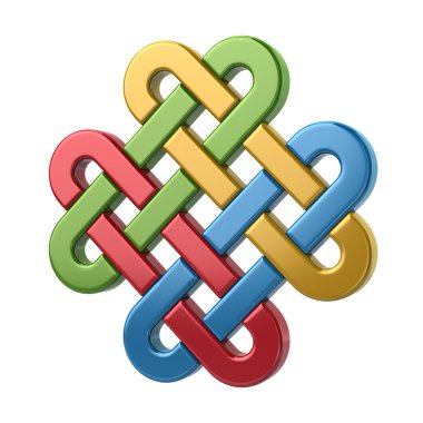 renkli sonsuz düğüm simgesi