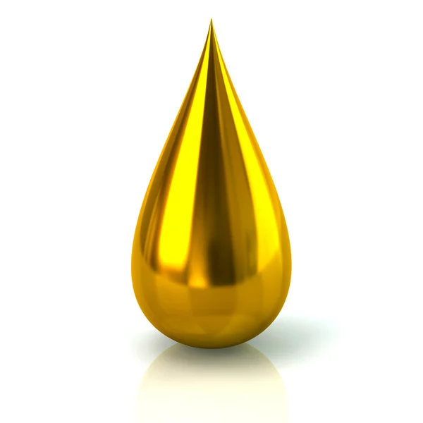 Tinta dourada ícone gota — Fotografia de Stock