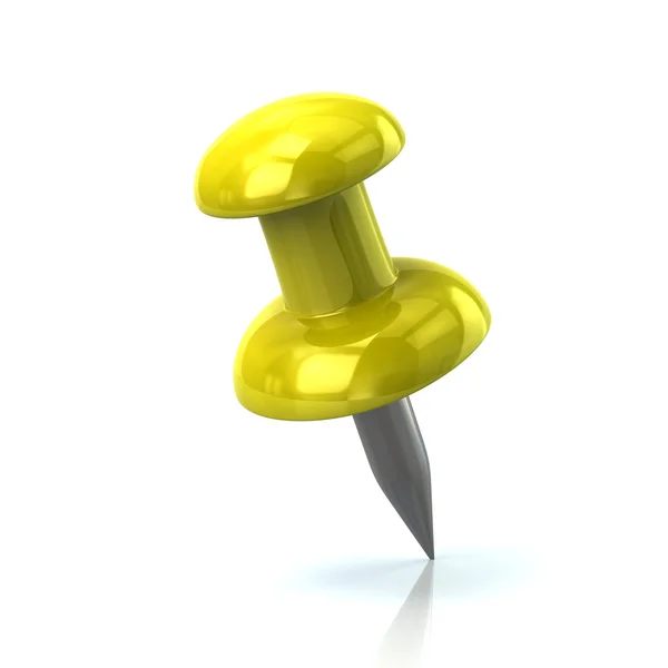 Sárga push pin ikon — Stock Fotó