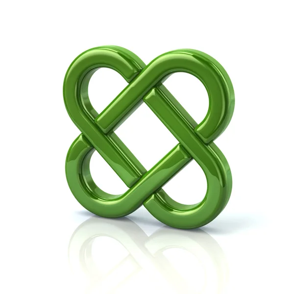 Green endless knot icon — Stock Photo, Image