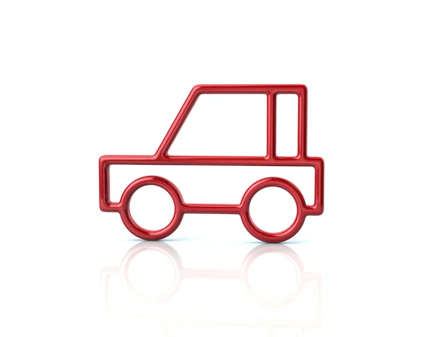 Rode mini auto pictogram — Stockfoto